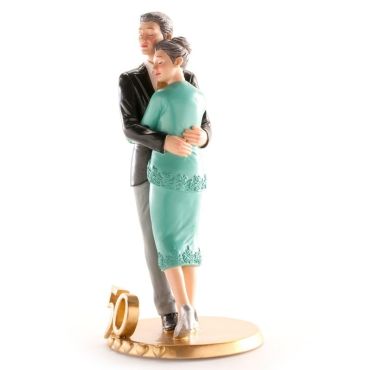 Figurine Couple Noces d'or 50 ans Figurine Couple Noces d'or 50 ans