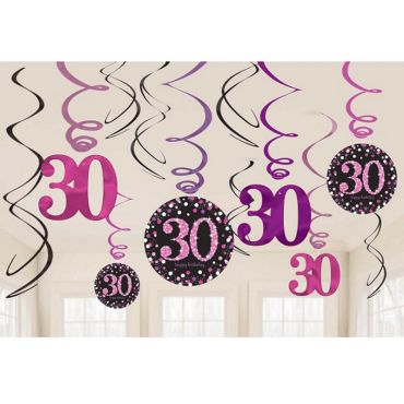 12 Suspensions 30 Ans - Rose / Noir 12 Suspensions 30 Ans - Rose / Noir
