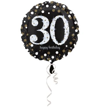 Ballon Hélium - "Happy Birthday 30" Argent Ballon Hélium - "Happy Birthday 30" Argent