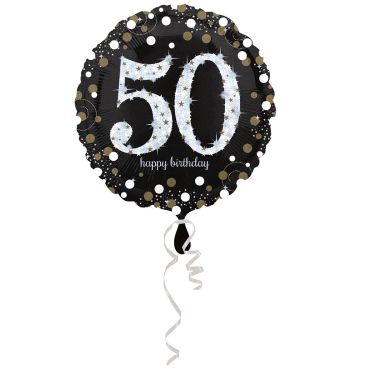 Ballon Hélium - "Happy Birthday 50" Argent Ballon Hélium - "Happy Birthday 50" Argent