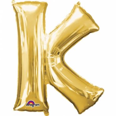 Méga Ballon Hélium - Lettre K - Or Méga Ballon Hélium - Lettre K - Or