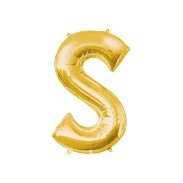 Ballon à air Lettre "S" - Or Ballon à air Lettre "S" - Or