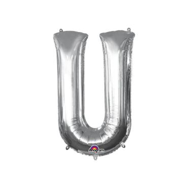 Ballon à air Lettre "U" - Argenté Ballon à air Lettre "U" - Argenté