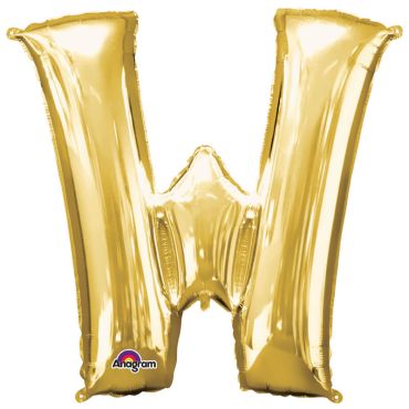 Ballon à air Lettre "W" - Or Ballon à air Lettre "W" - Or