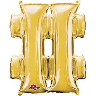 Ballon à Air - Hashtag - Doré
