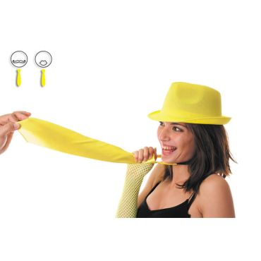 Cravate satinée - Jaune fluo Cravate satinée - Jaune fluo