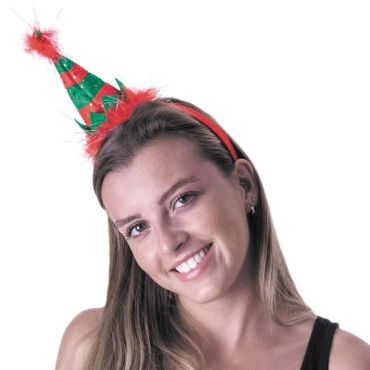 Serre-Tête de Noël - Chapeau de Lutin - Vert et Rouge Serre-Tête de Noël - Chapeau de Lutin - Vert et Rouge