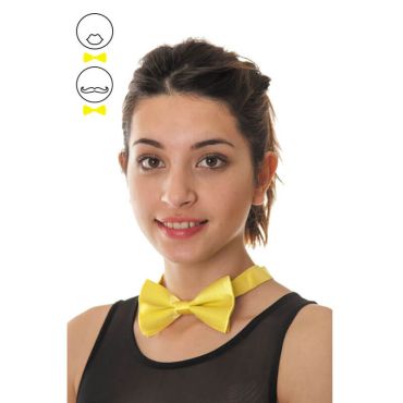Véritable noeud papillon - Jaune fluo Véritable noeud papillon - Jaune fluo