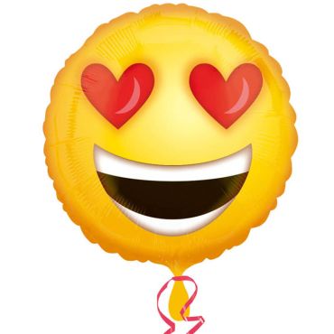 Ballon à Hélium - Emoji Amoureux Ballon à Hélium - Emoji Amoureux