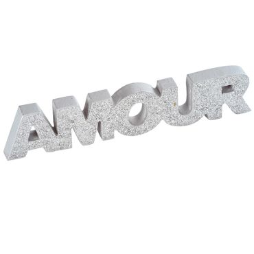 Décoration Mot "Amour" - Argent Décoration Mot "Amour" - Argent