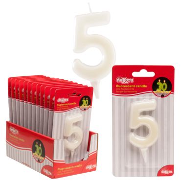 Bougie Fluorescente Chiffre 5 Bougie Fluorescente Chiffre 5