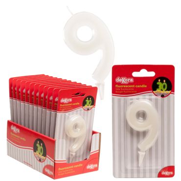 Bougie Fluorescente Chiffre 9 Bougie Fluorescente Chiffre 9
