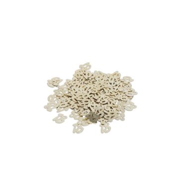 Confettis de table en papier de couleur or âge au choix | jourdefete.com