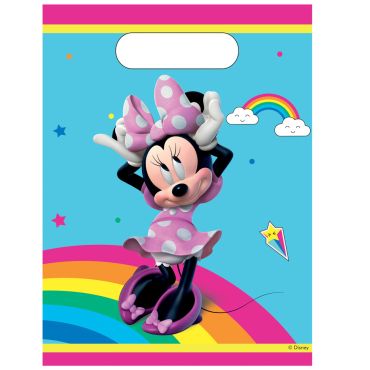 Sacs cadeaux Minnie Mouse sur fond arc-en-ciel | jourdefete.com Sacs cadeaux Minnie Mouse sur fond arc-en-ciel | jourdefete.com