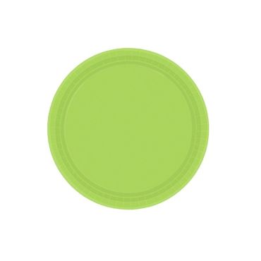 8 Petites Assiettes en Carton Vertes Kiwi - 18 cm