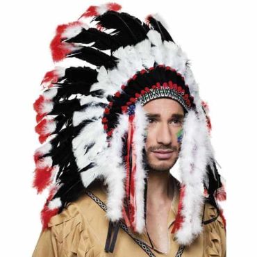 Coiffe de Chef Apache avec Plumes Coiffe de Chef Apache avec Plumes