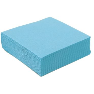 50 Serviettes Microgaufrées - Bleu Caraïbe 50 Serviettes Microgaufrées - Bleu Caraïbe