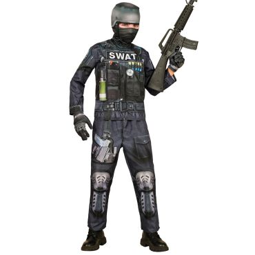 Costume SWAT pour enfant en tenue tactique avec accessoires imprimés | jourdefete.com Costume SWAT pour enfant en tenue tactique avec accessoires imprimés | jourdefete.com