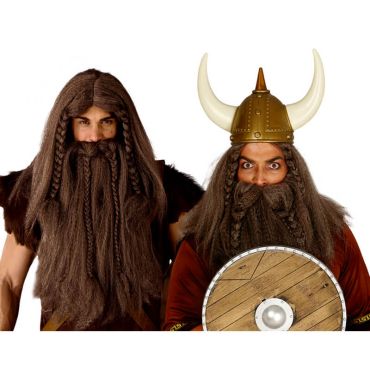 Perruque et barbe de Viking
