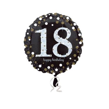 Ballon Hélium - "Happy Birthday 18" Argent Ballon Hélium - "Happy Birthday 18" Argent