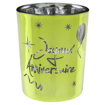 Photophore "Joyeux Anniversaire" - Vert Photophore "Joyeux Anniversaire" - Vert