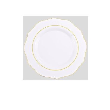 Assiettes baroques dorées de 25 cm pour vos repas élégants | jourdefete.com