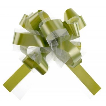 5 Nœuds automatiques en tulle - Vert Sauge | jourdefete.com 5 Nœuds automatiques en tulle - Vert Sauge | jourdefete.com