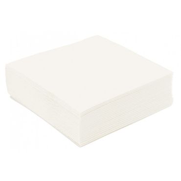 50 Serviettes Microgaufrées - Blanc 50 Serviettes Microgaufrées - Blanc