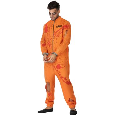 Déguisement de prisonnier zombie ensanglante avec combinaison orange pour adulte | jourdefete.com Déguisement de prisonnier zombie ensanglante avec combinaison orange pour adulte | jourdefete.com