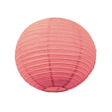 Lanterne Japonaise en Papier Corail - 35 cm Lanterne Japonaise en Papier Corail - 35 cm