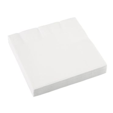 Sachet de 20 serviettes cocktail - Blanc Sachet de 20 serviettes cocktail - Blanc