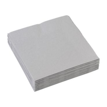 Sachet de 20 serviettes cocktail - Gris Sachet de 20 serviettes cocktail - Gris