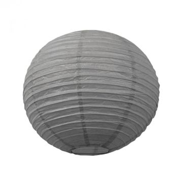 Lanterne Japonaise en Papier Grise - 15 cm Lanterne Japonaise en Papier Grise - 15 cm