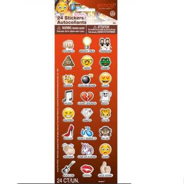 Planche de 24 Stickers Emoji avec texte Planche de 24 Stickers Emoji avec texte