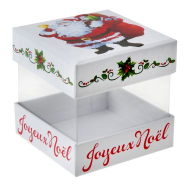4 Boîtes Cube "Joyeux Noël" 