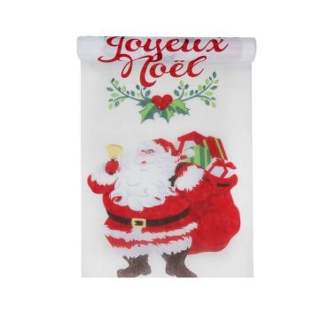 Chemin de Table "Joyeux Noël" - Père Noël Chemin de Table "Joyeux Noël" - Père Noël