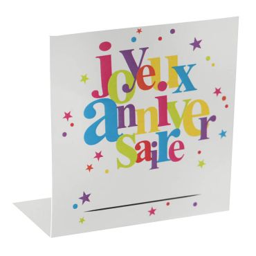 10 marque-places festif "Joyeux Anniversaire" 10 marque-places festif "Joyeux Anniversaire"