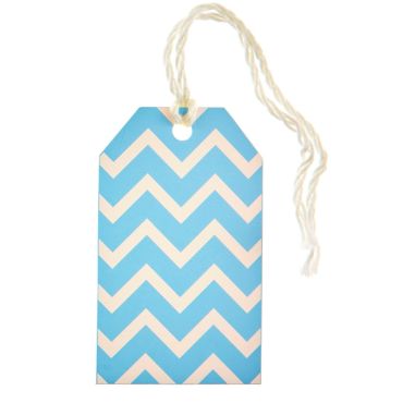 12 Etiquettes à Chevrons - Bleu Ciel 12 Etiquettes à Chevrons - Bleu Ciel