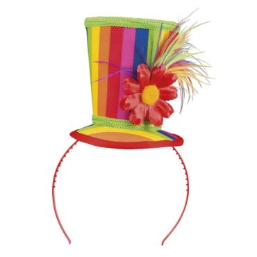 Serre-Tête Chapeau de Clown Multicolore Femme Serre-Tête Chapeau de Clown Multicolore Femme