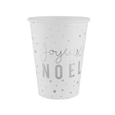 10 Gobelets "Joyeux Noël" - Argent