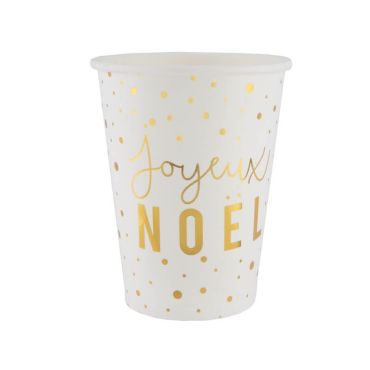 10 Gobelets "Joyeux Noël" - Or 10 Gobelets "Joyeux Noël" - Or