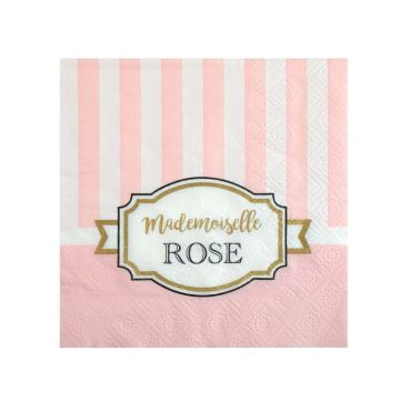 20 Serviettes - Collection "Mademoiselle Rose" 20 Serviettes - Collection "Mademoiselle Rose"