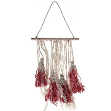 Mini Tenture décorative à Tassels - Ivoire et Rose Mini Tenture décorative à Tassels - Ivoire et Rose