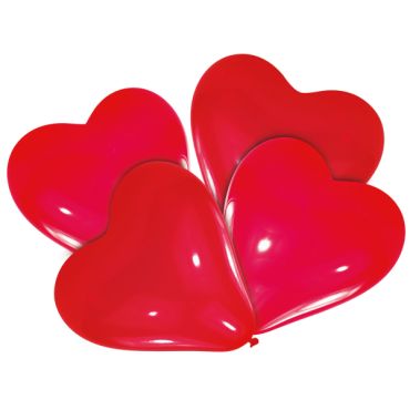 Lot de 4 ballons rouges en forme de cœur pour la décoration de fête | jourdefete.com Lot de 4 ballons rouges en forme de cœur pour la décoration de fête | jourdefete.com