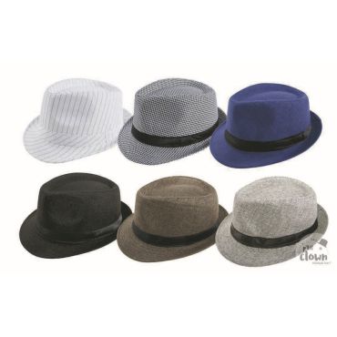 Chapeau Borsalino en tissu élégant pour soirées à thème | jourdefete.com Chapeau Borsalino en tissu élégant pour soirées à thème | jourdefete.com