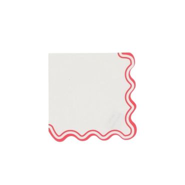 Serviettes Mix & Match blanc et rouge avec bord ondulé pour fête élégante | jourdefete.com Serviettes Mix & Match blanc et rouge avec bord ondulé pour fête élégante | jourdefete.com