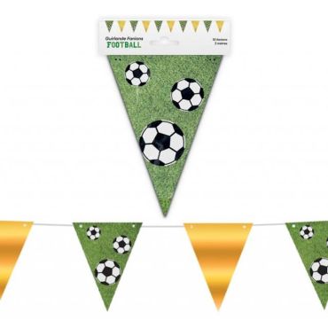 Une guirlande de fanions de 3 mètres sur le thème du foot | jourdefete.com Une guirlande de fanions de 3 mètres sur le thème du foot | jourdefete.com