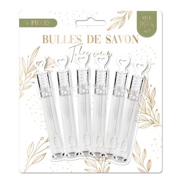 6 tubes Bulles de Savon pour Mariage 6 tubes Bulles de Savon pour Mariage