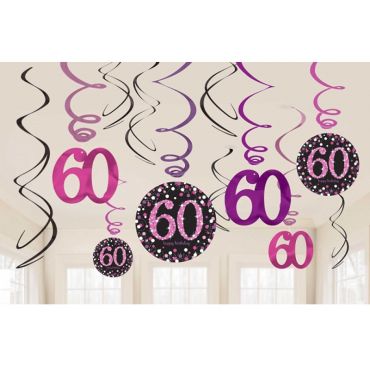 12 Suspensions 60 Ans - Rose / Noir 12 Suspensions 60 Ans - Rose / Noir