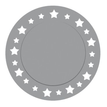 6 Sous-Assiettes Etoiles 33 cm - Argent